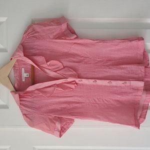 Banana Republic ruffle collar striped blouse